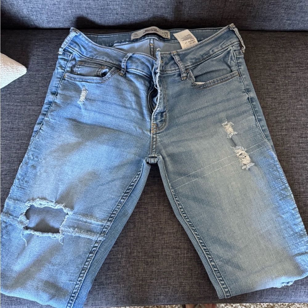 Light Wash Distressed Skinny Jeans